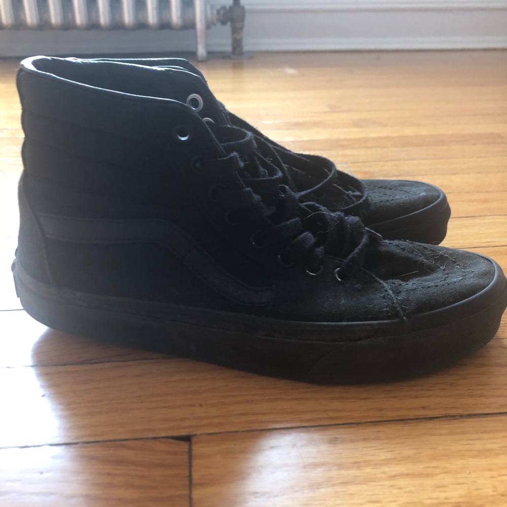 Hightop Vans! All black! Like new!